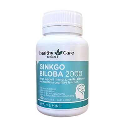 Viên bổ não  Ginkgo Biloba Healthy Care Úc 2000mg